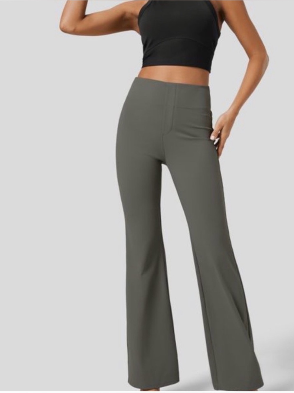 NWT Halara  Flex™ High Waisted Back Side Pocket Slight Flare Work Pants.SZ M reg